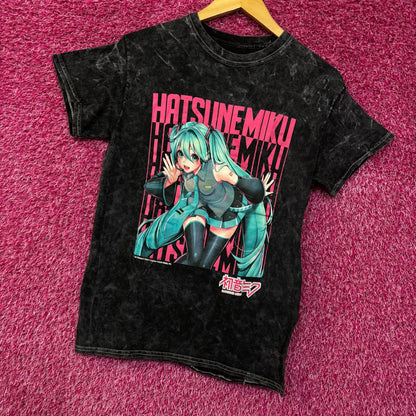 Hatsune Miko Vocaloid  Anime Washed T-Shirt Extra Small