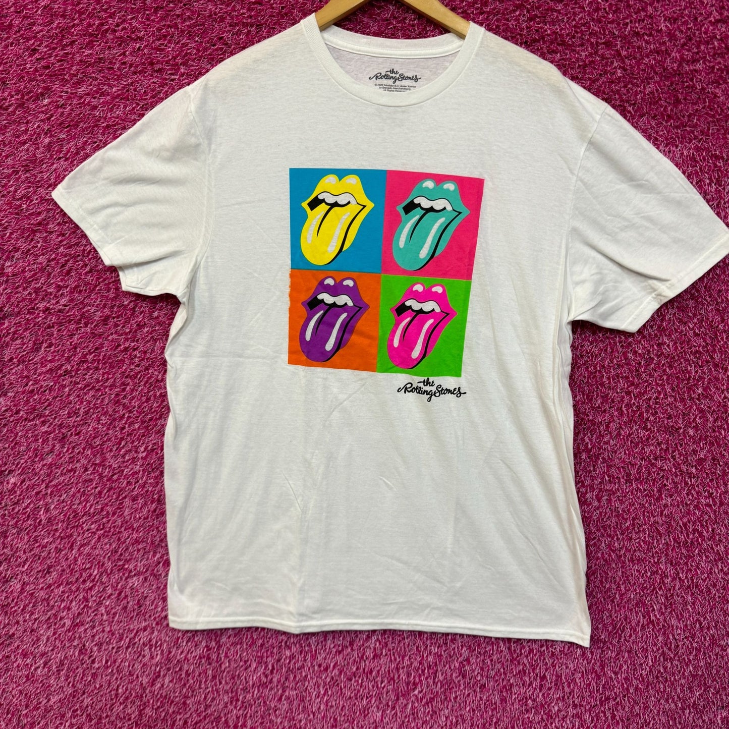 The Rolling Stones Hot Lips Pop Art Rock Tshirt size XL