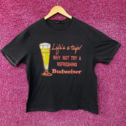 Junk Food Budweiser Life's a Trip Vintage Style Graphic T-Shirt Large