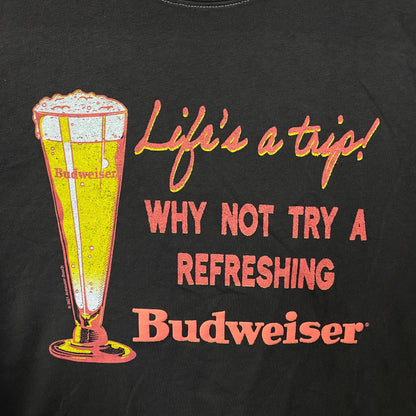 Junk Food Budweiser Life's a Trip Vintage Style Graphic T-Shirt Large