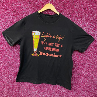 Junk Food Budweiser Life's a Trip Vintage Style Graphic T-Shirt Large