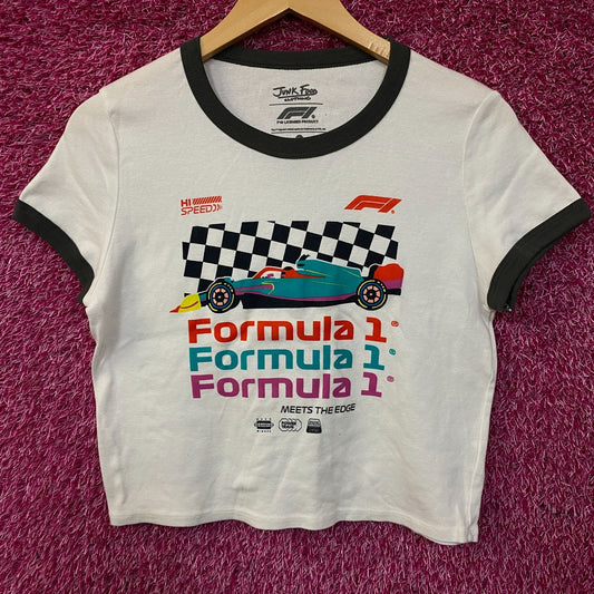 Junk Food Women's Formula 1 Finish Line Crop T-shirt XL
