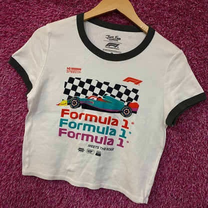 Junk Food Women's Formula 1 Finish Line Crop T-shirt XL