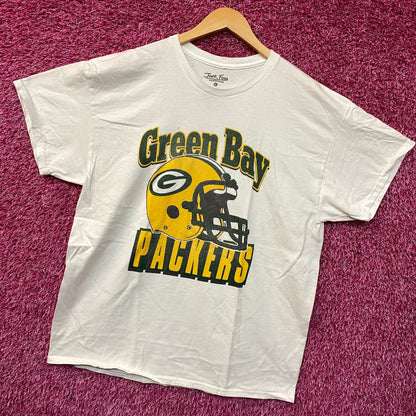 Junk Food Clothing NFL Green Bay Packers Throwback Helmet Logo T-Shirt Large
