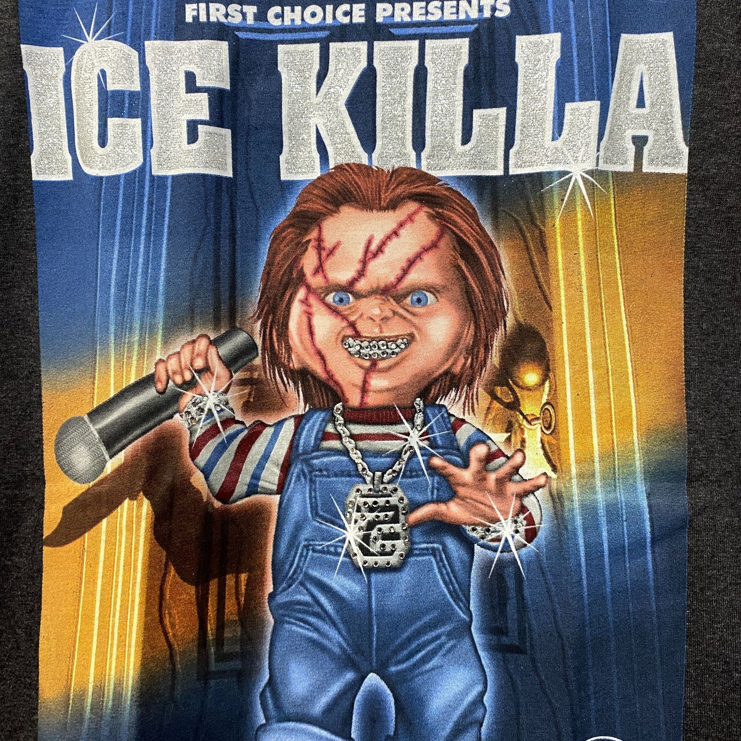 Chucky First Choice Presents Ice Killa Rhinestone T-Shirt Small