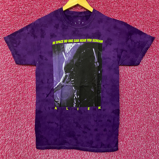 Alien Xenomorph Space No One Can Hear You Scream Tie Dye Small