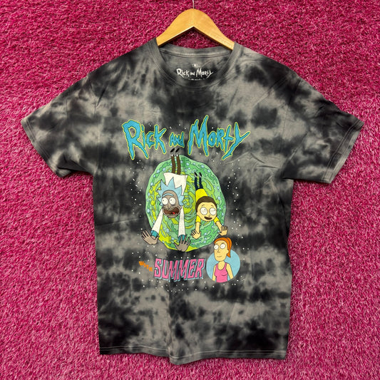 Rick and Morty With Summer tie dye tshirt size medium