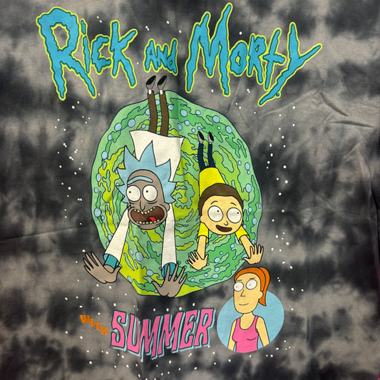 Rick and Morty With Summer tie dye tshirt size medium