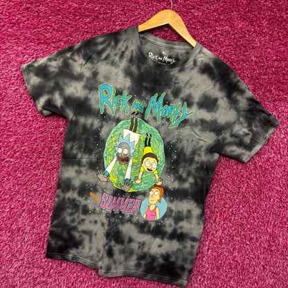 Rick and Morty With Summer tie dye tshirt size medium