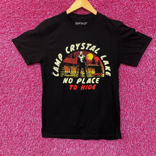 Friday the 13th Jason Vorhees Camp Crystal Lake No Place To Hide Horror Tshirt Small