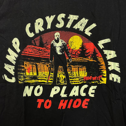 Friday the 13th Jason Vorhees Camp Crystal Lake No Place To Hide Horror Tshirt Small