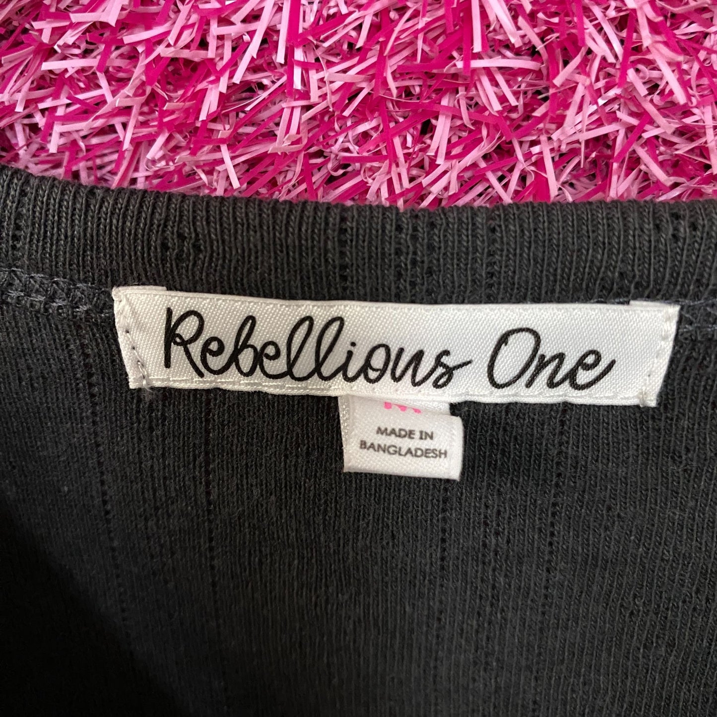Rebellious One Lake Tahoe Ribbed Graphic Crop Top Medium