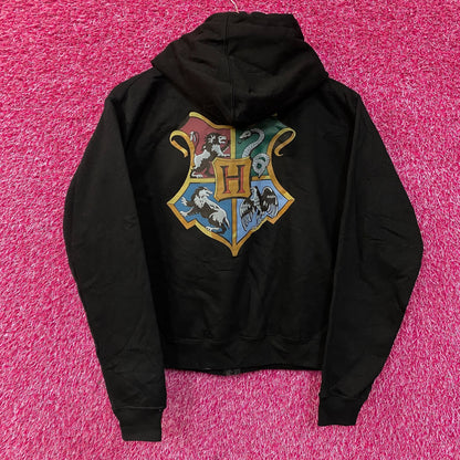 Harry Potter Hogwarts Crest Zip-Up Hoodie Small