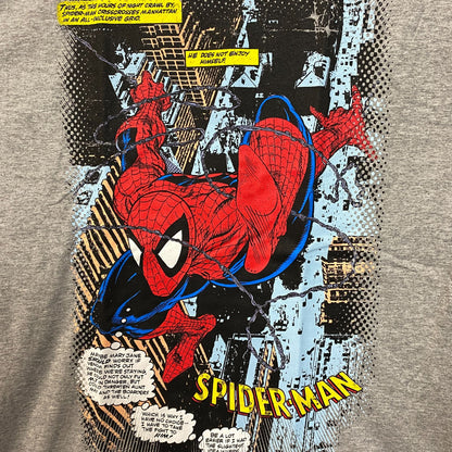 Marvel Spider-Man Comic Book Style Graphic Design T-Shirt Medium