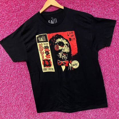Saw Billy the Puppet Live Or Die Horror Movie T-Shirt XL