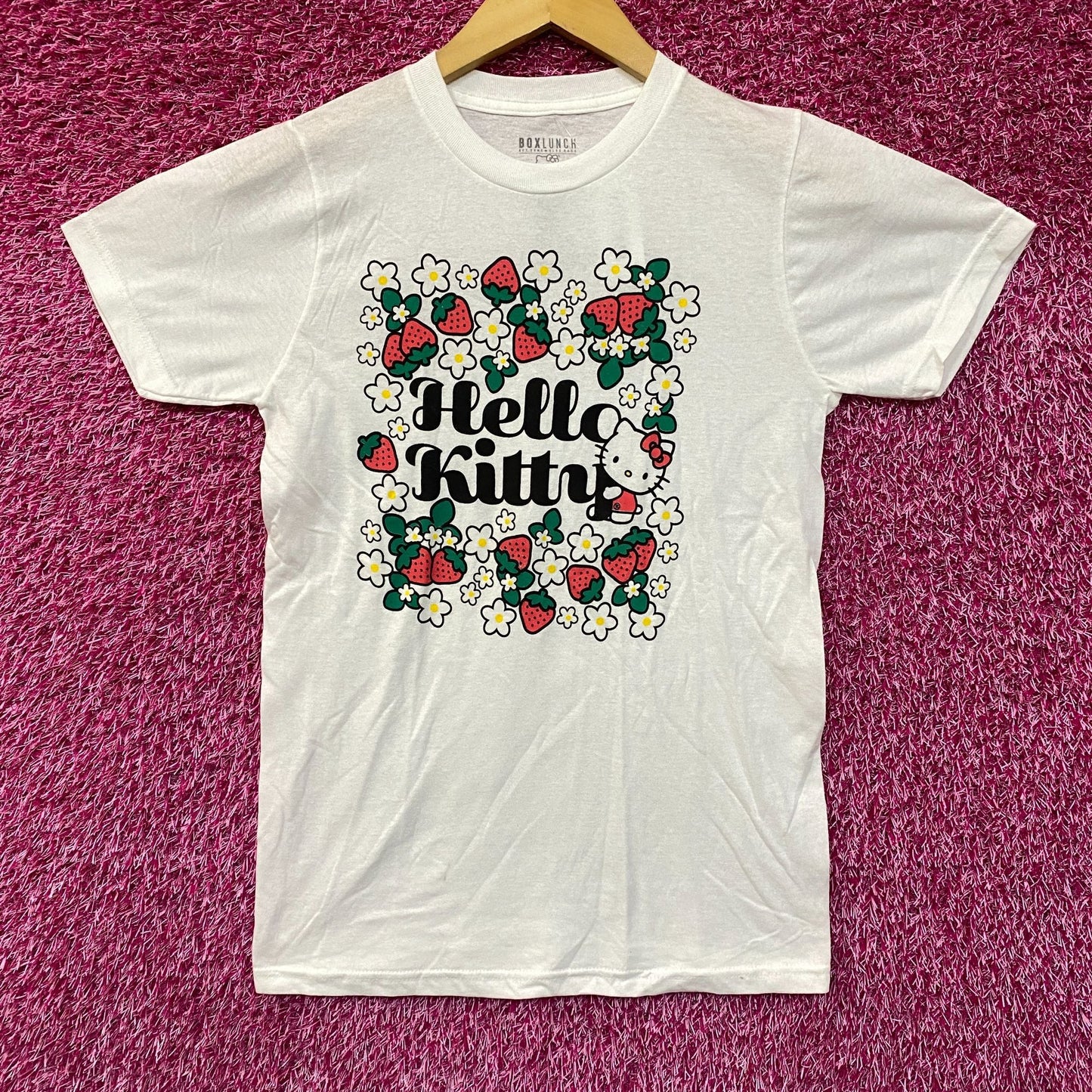 Sanrio Hello Kitty Strawberry Fields T-Shirt Small