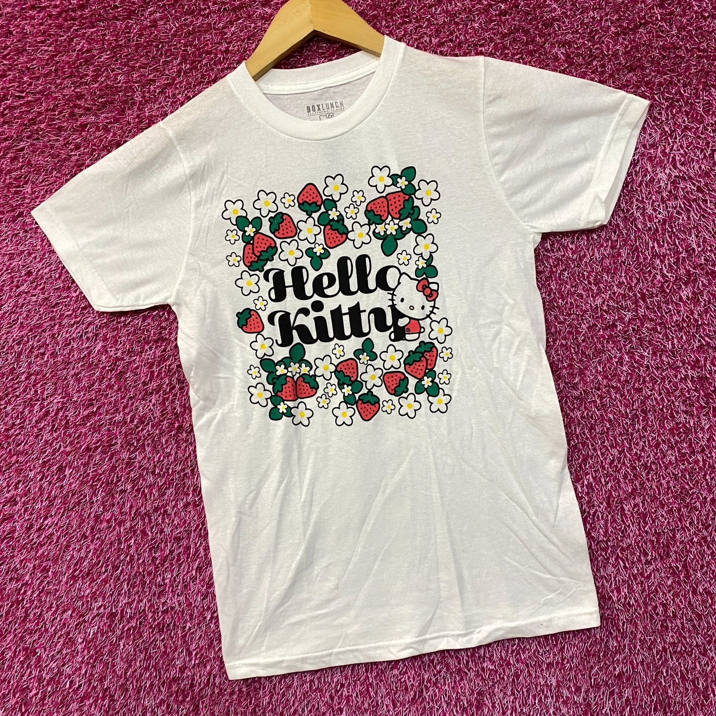 Sanrio Hello Kitty Strawberry Fields T-Shirt Small