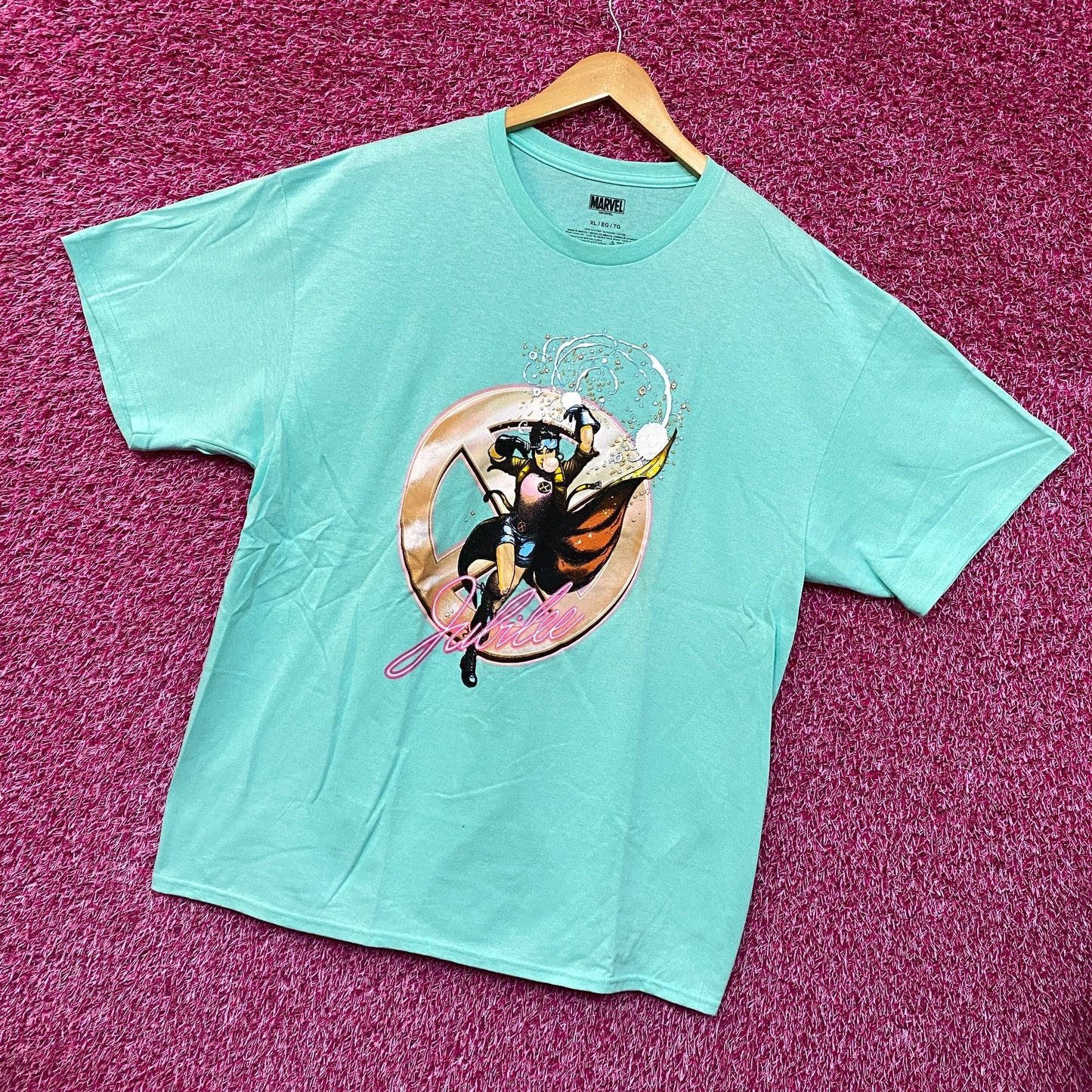 Marvel Teal Jubilee XMen Tshirt size Extra Large