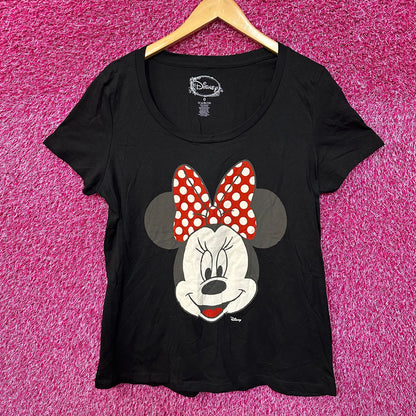Minnie Mouse Polka Dot Bow Womens Disney Top Size 0