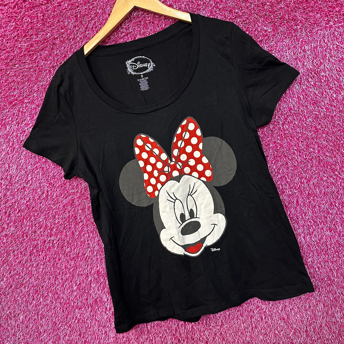 Minnie Mouse Polka Dot Bow Womens Disney Top Size 0