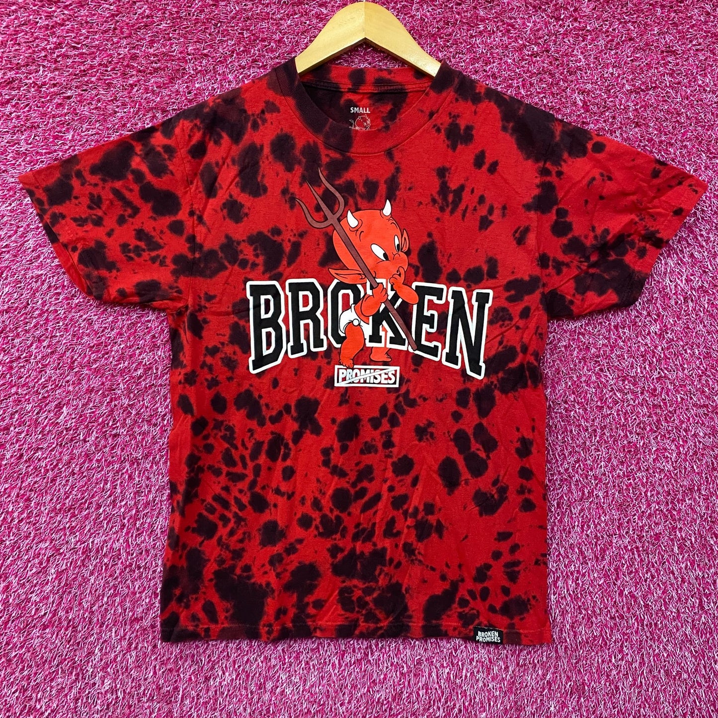 Broken Promises x Hot Stuff Tiedye Tshirt size Small