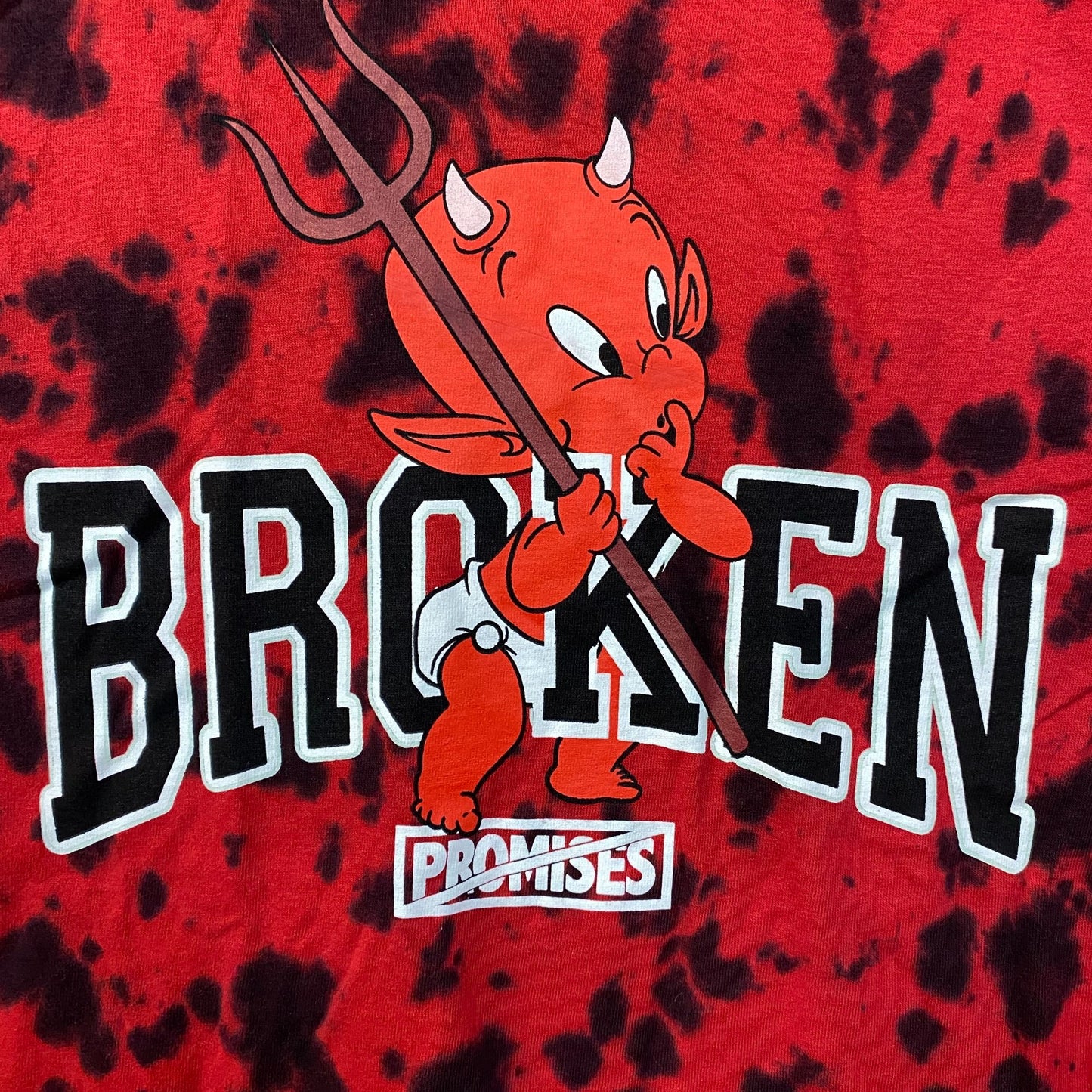 Broken Promises x Hot Stuff Tiedye Tshirt size Small