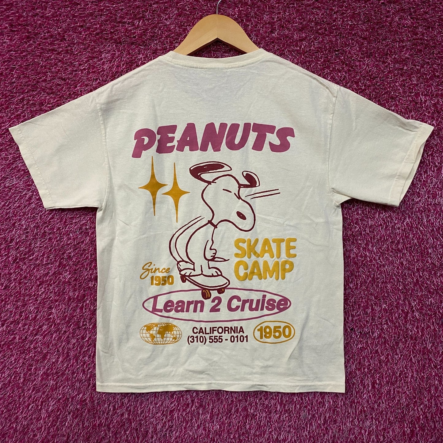 Peanuts Snoopy Skate Camp Boys Graphic T-Shirt Large