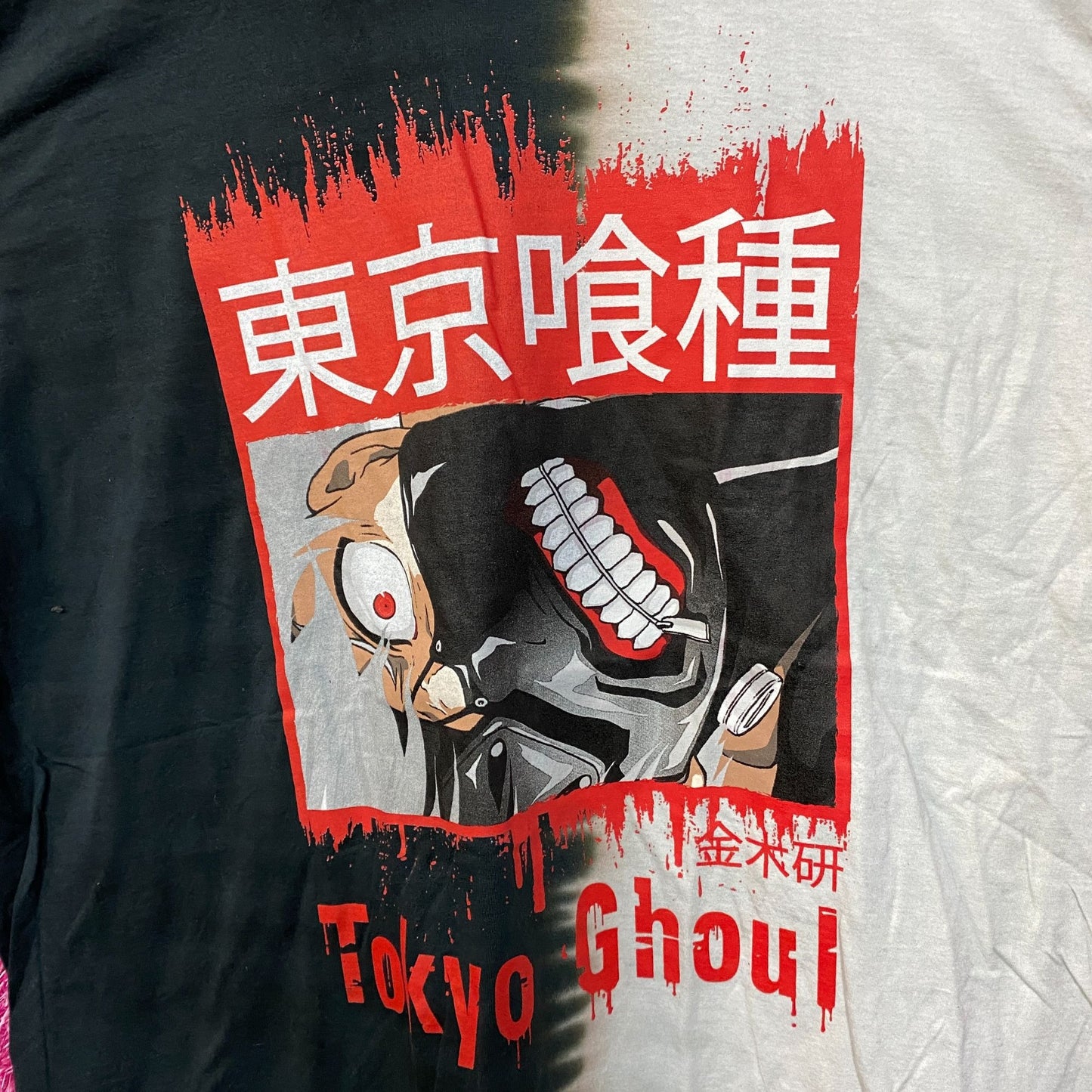 Tokyo Ghoul Animated Split Dye TIe dye Tshirt size XL