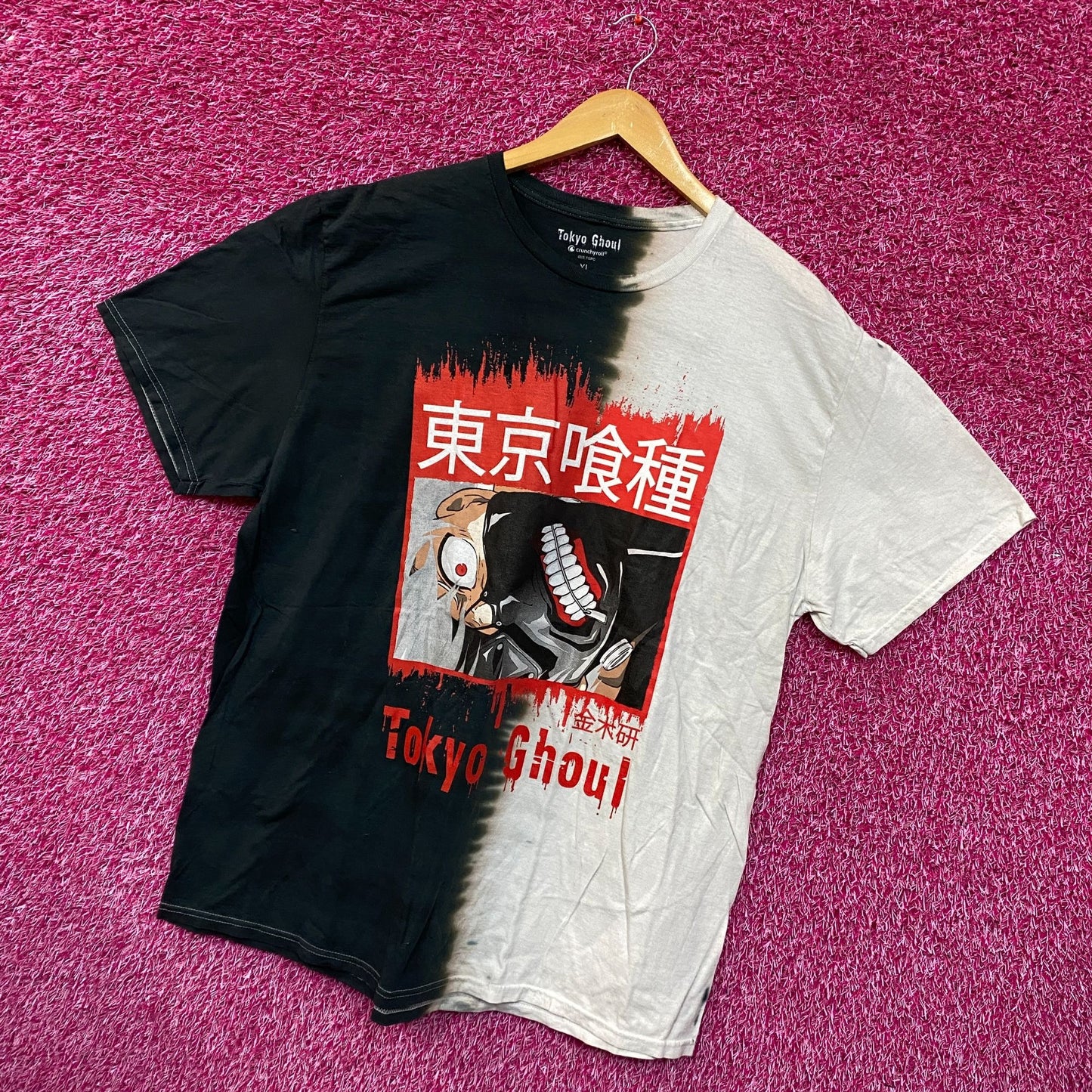 Tokyo Ghoul Animated Split Dye TIe dye Tshirt size XL