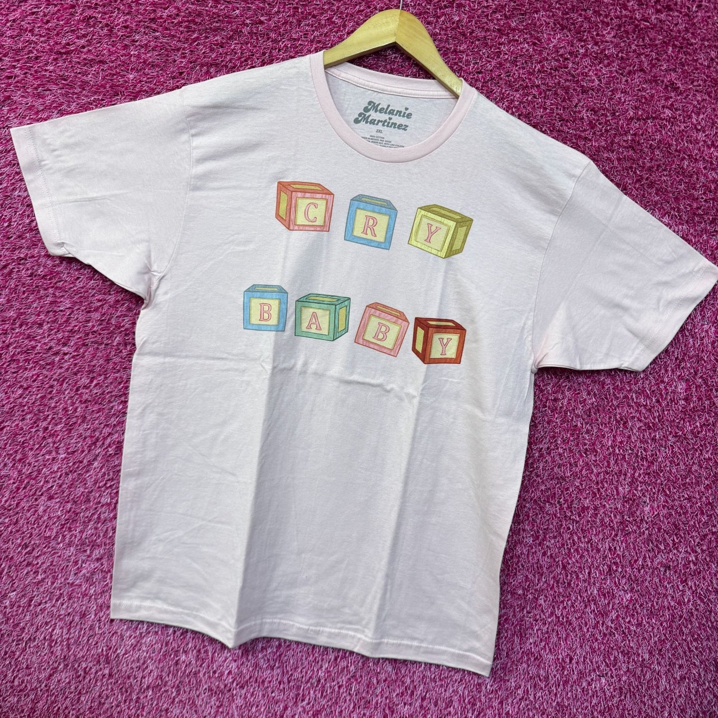 Melanie Martinez Cry Baby Letter Blocks Electro-Pop Tee 2XL
