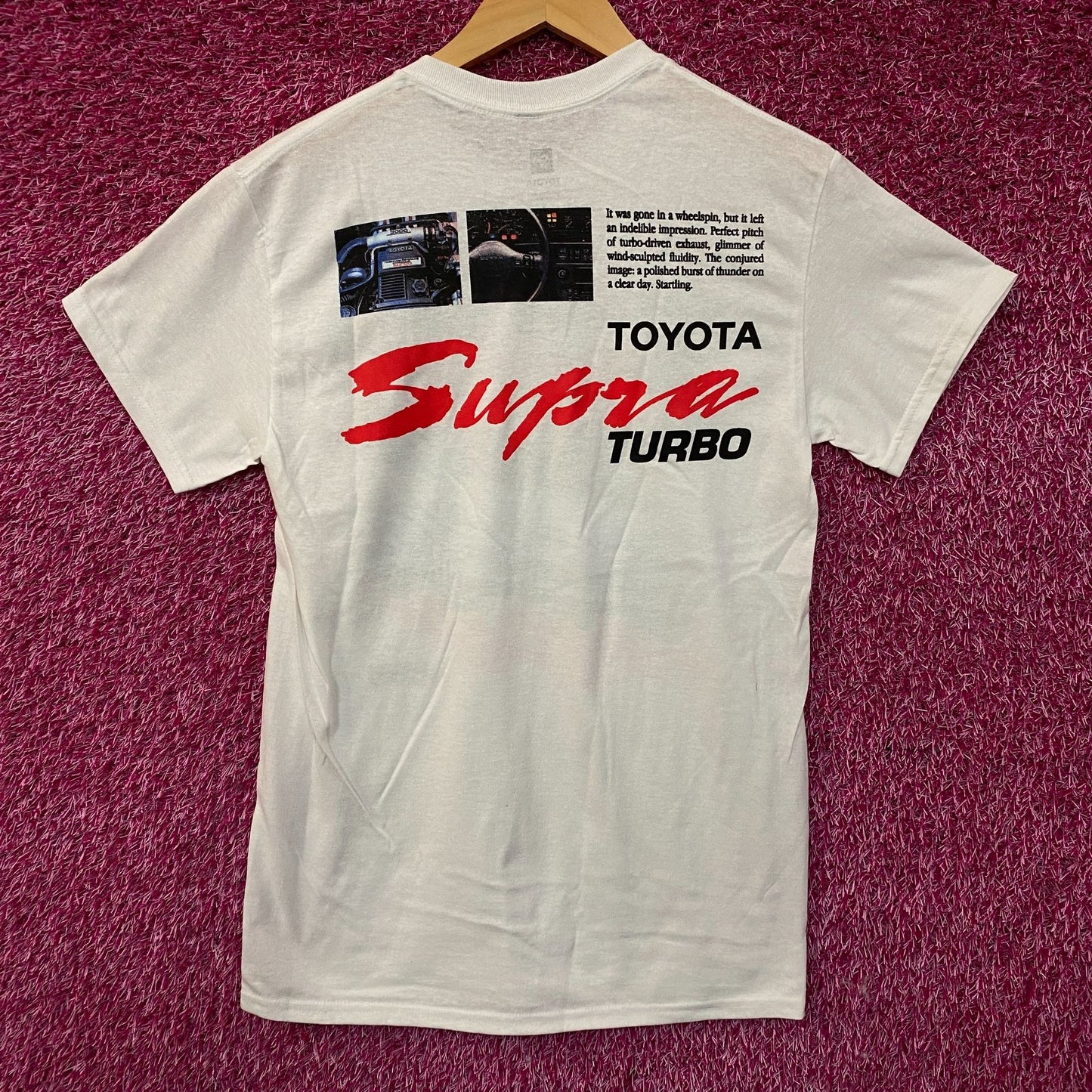 Toyota Supra Turbo 89 Double Sided T-Shirt Small