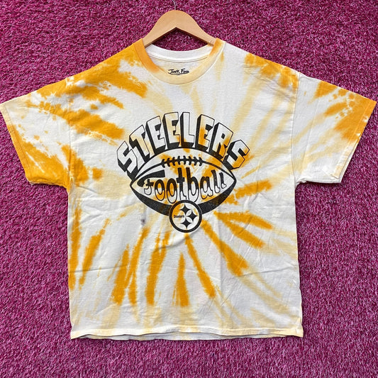 Junk Food Pittsburgh Steelers Football Tie Dye T-Shirt Large