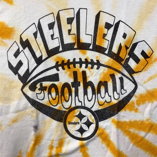 Junk Food Pittsburgh Steelers Football Tie Dye T-Shirt Large