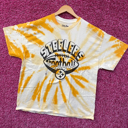 Junk Food Pittsburgh Steelers Football Tie Dye T-Shirt Large