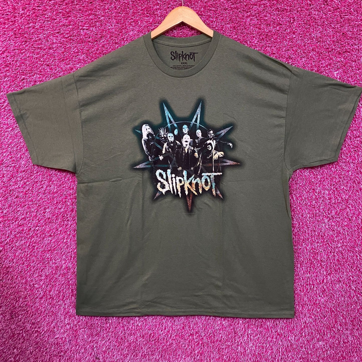 Slipknot Group Star Olive T-Shirt 3XL