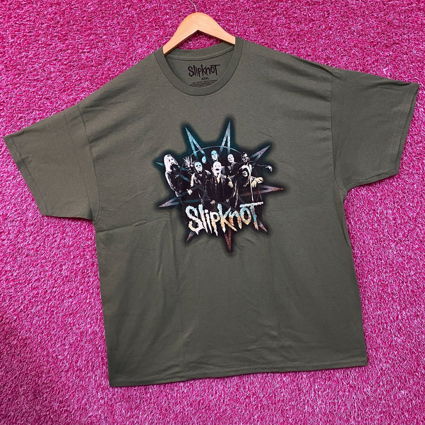 Slipknot Group Star Olive T-Shirt 3XL