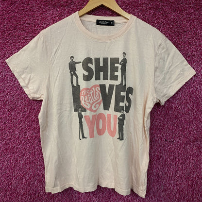 Junk Food The Beatles She Loves You Women's Vintage Style Tee XL