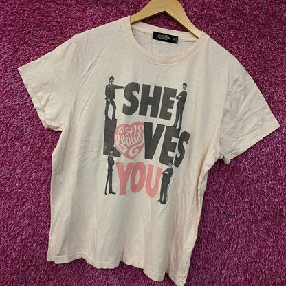 Junk Food The Beatles She Loves You Women's Vintage Style Tee XL