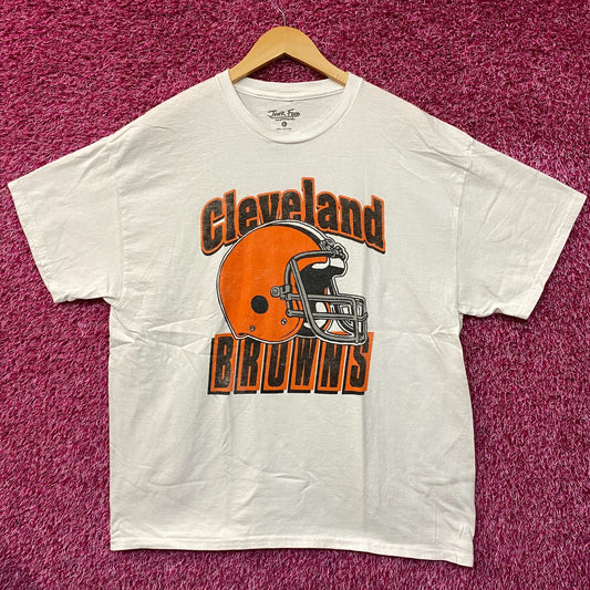 Junk Food Clothing NFL Cleveland Browns Throwback Helmet T-Shirt Large