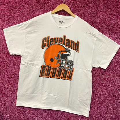 Junk Food Clothing NFL Cleveland Browns Throwback Helmet T-Shirt Large
