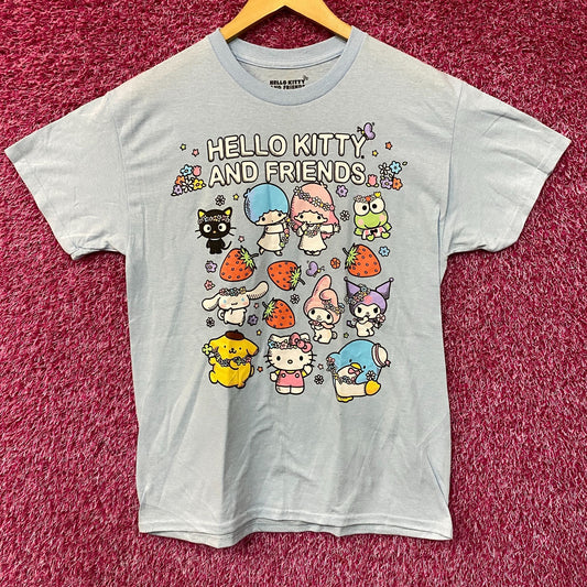 Sanrio Hello Kitty and Friends All Characters Kawaii T-Shirt Medium