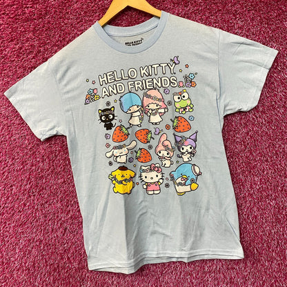 Sanrio Hello Kitty and Friends All Characters Kawaii T-Shirt Medium