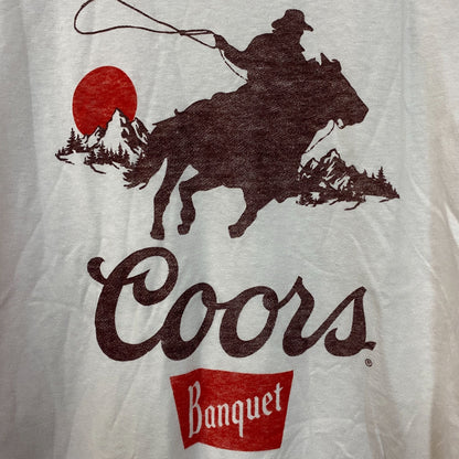 Junk Food Clothing Coors Banquet Cowboy Vintage Style Graphic Women's Tee Large