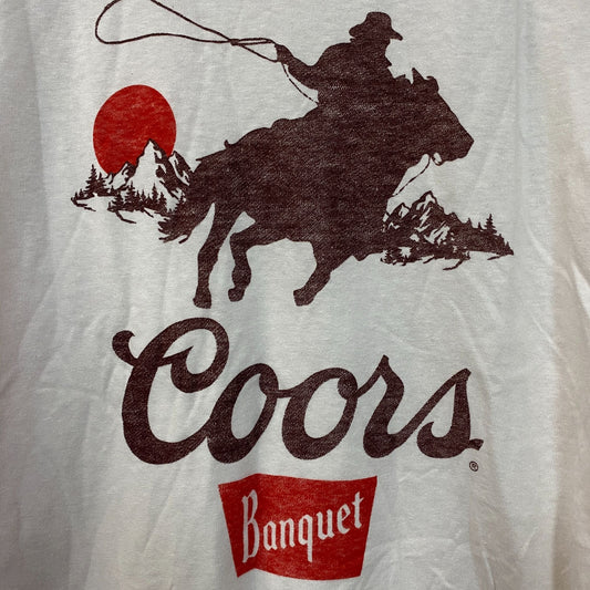 Junk Food Clothing Coors Banquet Cowboy Vintage Style Graphic Women's Tee Large