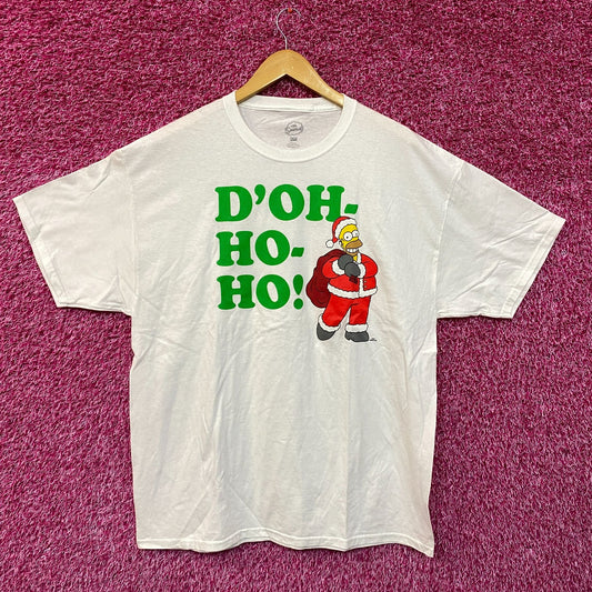 The Simpsons doh Ho Ho Christmas White Tshirt size Extra Large