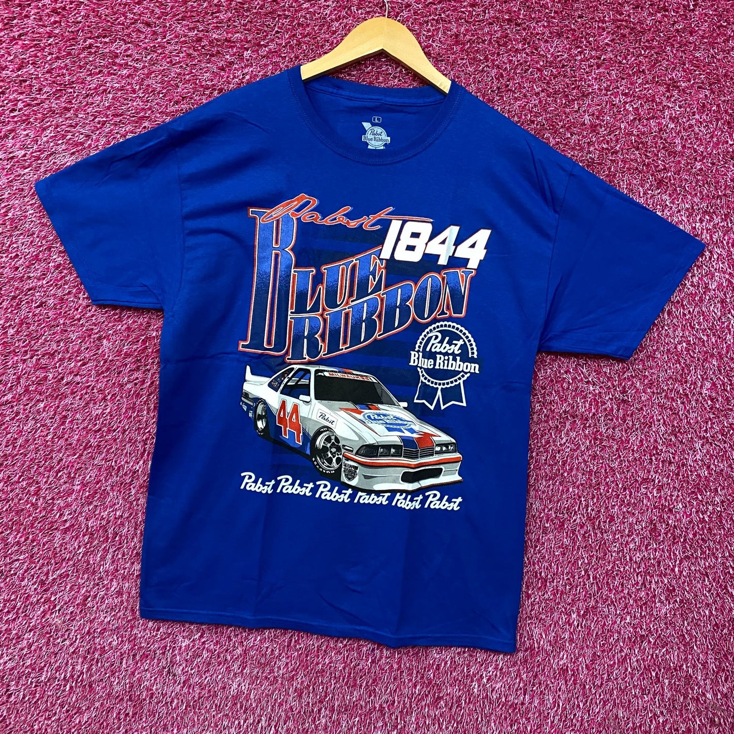 Pabst Blue Ribbon Racing 1844 Promo T-Shirt Large