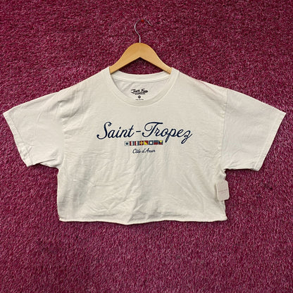Junk Food Sommer Saint-Tropez Côte d'Azur Crop Tee Medium