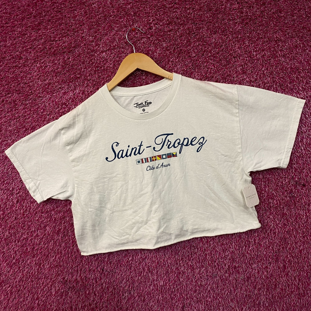 Junk Food Sommer Saint-Tropez Côte d'Azur Crop Tee Medium