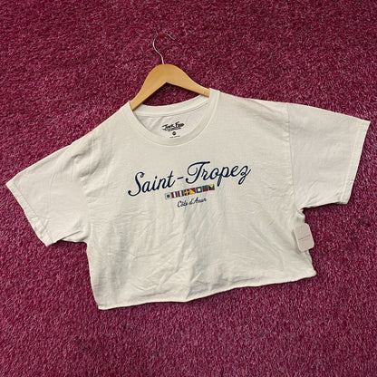 Junk Food Sommer Saint-Tropez Côte d'Azur Crop Tee Medium