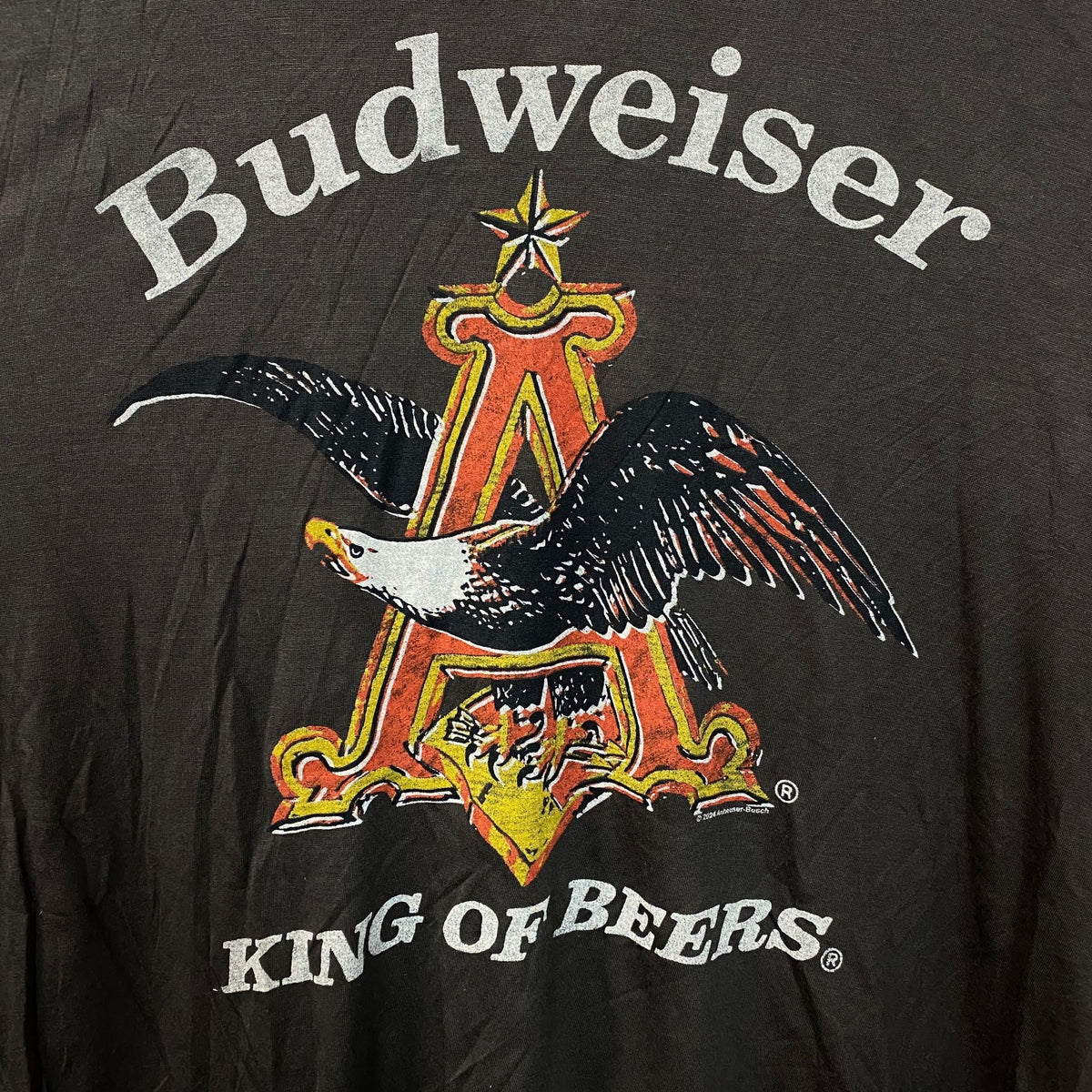 Budweiser King Of Beer American Bald Eagle Logo T-Shirt Large